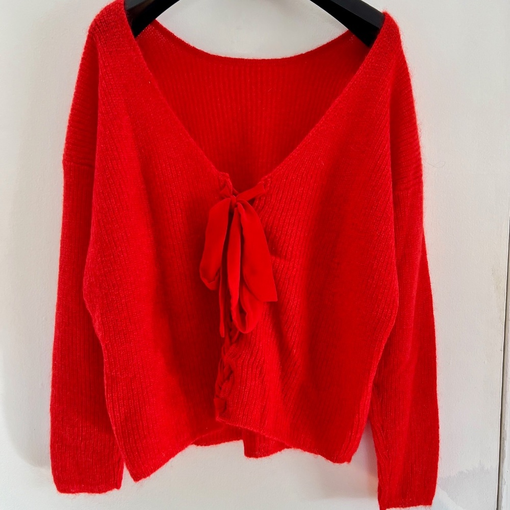Sézane - Red Mohair/Alpaca Sweater (S)